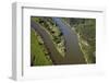 Waikato River and Te Toki Island, Near Mercer, South Auckland, North Island, New Zealand-David Wall-Framed Photographic Print