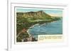 Waikiki and Diamond Head, Hawaii-null-Framed Premium Giclee Print