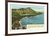 Waikiki and Diamond Head, Hawaii-null-Framed Premium Giclee Print