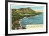 Waikiki and Diamond Head, Hawaii-null-Framed Premium Giclee Print