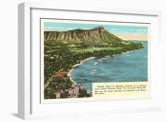 Waikiki and Diamond Head, Hawaii-null-Framed Art Print