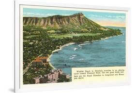 Waikiki and Diamond Head, Hawaii-null-Framed Art Print