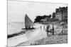 Waikiki Beach and Boats Honolulu, Hawaii Photograph - Honolulu, HI-Lantern Press-Mounted Premium Giclee Print