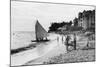 Waikiki Beach and Boats Honolulu, Hawaii Photograph - Honolulu, HI-Lantern Press-Mounted Art Print