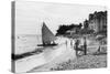 Waikiki Beach and Boats Honolulu, Hawaii Photograph - Honolulu, HI-Lantern Press-Stretched Canvas