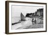 Waikiki Beach and Boats Honolulu, Hawaii Photograph - Honolulu, HI-Lantern Press-Framed Art Print