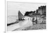 Waikiki Beach and Boats Honolulu, Hawaii Photograph - Honolulu, HI-Lantern Press-Framed Art Print