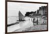 Waikiki Beach and Boats Honolulu, Hawaii Photograph - Honolulu, HI-Lantern Press-Framed Art Print