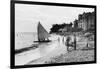 Waikiki Beach and Boats Honolulu, Hawaii Photograph - Honolulu, HI-Lantern Press-Framed Art Print