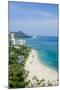 Waikiki Beach and Diamond Head, Waikiki, Honolulu, Oahu, Hawaii, United States of America, Pacific-Michael DeFreitas-Mounted Photographic Print