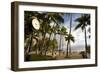 Waikiki Beach Clock, Honolulu, O'ahu, Hawaii (photo)-null-Framed Photographic Print