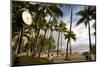 Waikiki Beach Clock, Honolulu, O'ahu, Hawaii (photo)-null-Mounted Photographic Print