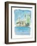 Waikiki Beach Hawaii Hotels-M. Bleichner-Framed Art Print