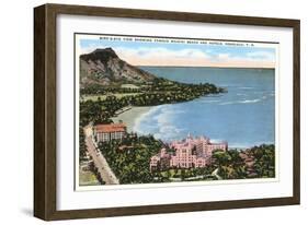 Waikiki Beach, Honolulu, Hawaii-null-Framed Art Print