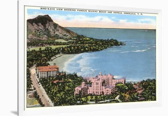 Waikiki Beach, Honolulu, Hawaii-null-Framed Art Print