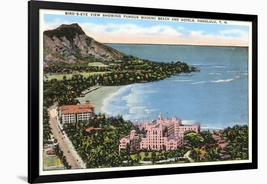 Waikiki Beach, Honolulu, Hawaii-null-Framed Art Print