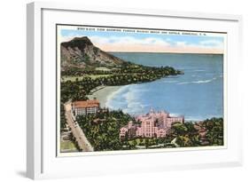 Waikiki Beach, Honolulu, Hawaii-null-Framed Art Print