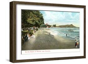 Waikiki Beach, Honolulu, Hawaii-null-Framed Art Print