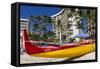 Waikiki Beach, Honolulu, Oahu, Hawaii, United States of America, Pacific-Rolf Richardson-Framed Stretched Canvas