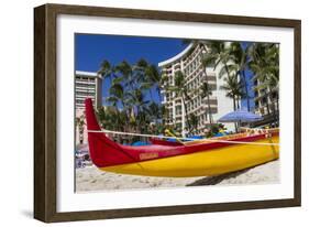 Waikiki Beach, Honolulu, Oahu, Hawaii, United States of America, Pacific-Rolf Richardson-Framed Photographic Print