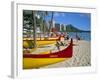 Waikiki Beach, Honolulu, Oahu, Hawaiian Islands, United States of America, Pacific, North America-Geoff Renner-Framed Photographic Print