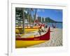 Waikiki Beach, Honolulu, Oahu, Hawaiian Islands, United States of America, Pacific, North America-Geoff Renner-Framed Photographic Print