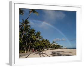 Waikiki Beach Near the Hilton Hawaiian Village in Honolulu, Oahu, Hawaii, Usa-Bill Bachmann-Framed Photographic Print