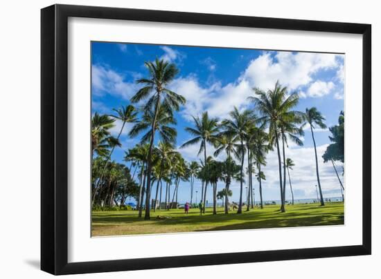 Waikiki Beach, Oahau, Hawaii, United States of America, Pacific-Michael-Framed Photographic Print