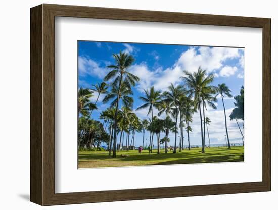 Waikiki Beach, Oahau, Hawaii, United States of America, Pacific-Michael-Framed Photographic Print