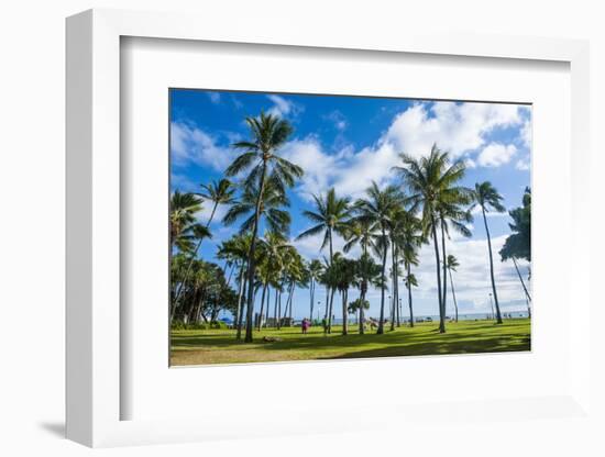 Waikiki Beach, Oahau, Hawaii, United States of America, Pacific-Michael-Framed Photographic Print