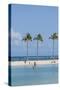 Waikiki Beach, Waikiki, Honolulu, Oahu, Hawaii, United States of America, Pacific-Michael DeFreitas-Stretched Canvas