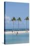 Waikiki Beach, Waikiki, Honolulu, Oahu, Hawaii, United States of America, Pacific-Michael DeFreitas-Stretched Canvas