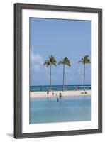 Waikiki Beach, Waikiki, Honolulu, Oahu, Hawaii, United States of America, Pacific-Michael DeFreitas-Framed Photographic Print