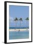 Waikiki Beach, Waikiki, Honolulu, Oahu, Hawaii, United States of America, Pacific-Michael DeFreitas-Framed Photographic Print