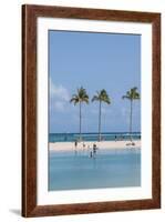 Waikiki Beach, Waikiki, Honolulu, Oahu, Hawaii, United States of America, Pacific-Michael DeFreitas-Framed Photographic Print