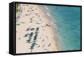 Waikiki Beach, Waikiki, Honolulu, Oahu, Hawaii, United States of America, Pacific-Michael DeFreitas-Framed Stretched Canvas