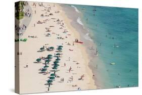 Waikiki Beach, Waikiki, Honolulu, Oahu, Hawaii, United States of America, Pacific-Michael DeFreitas-Stretched Canvas