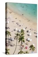 Waikiki Beach, Waikiki, Honolulu, Oahu, Hawaii, United States of America, Pacific-Michael DeFreitas-Stretched Canvas