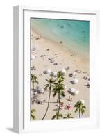 Waikiki Beach, Waikiki, Honolulu, Oahu, Hawaii, United States of America, Pacific-Michael DeFreitas-Framed Photographic Print