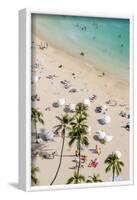 Waikiki Beach, Waikiki, Honolulu, Oahu, Hawaii, United States of America, Pacific-Michael DeFreitas-Framed Photographic Print