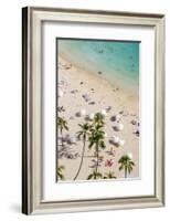 Waikiki Beach, Waikiki, Honolulu, Oahu, Hawaii, United States of America, Pacific-Michael DeFreitas-Framed Photographic Print