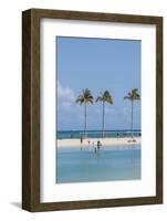 Waikiki Beach, Waikiki, Honolulu, Oahu, Hawaii, United States of America, Pacific-Michael DeFreitas-Framed Photographic Print