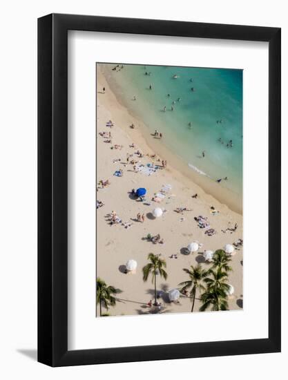 Waikiki Beach, Waikiki, Honolulu, Oahu, Hawaii-Michael DeFreitas-Framed Photographic Print