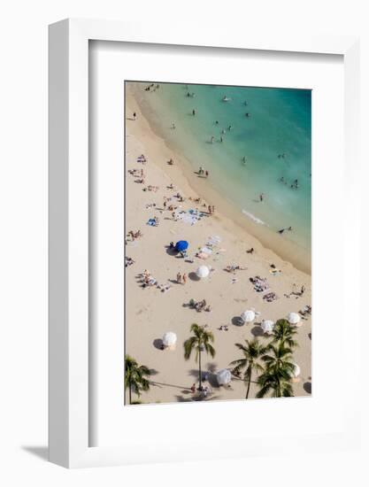 Waikiki Beach, Waikiki, Honolulu, Oahu, Hawaii-Michael DeFreitas-Framed Photographic Print