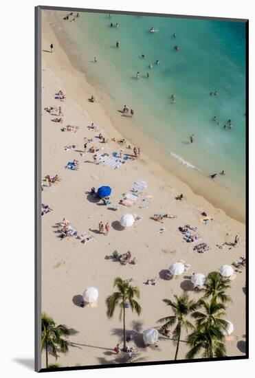 Waikiki Beach, Waikiki, Honolulu, Oahu, Hawaii-Michael DeFreitas-Mounted Photographic Print