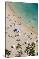 Waikiki Beach, Waikiki, Honolulu, Oahu, Hawaii-Michael DeFreitas-Stretched Canvas