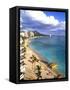 Waikiki Beach with Diamond Head, Honolulu, Oahu, Hawaii-Bill Bachmann-Framed Stretched Canvas