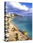 Waikiki Beach with Diamond Head, Honolulu, Oahu, Hawaii-Bill Bachmann-Stretched Canvas