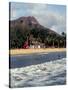 Waikiki Beach with Diamond Head, Honolulu, Oahu, Hawaii-Catherine Gehm-Stretched Canvas