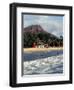 Waikiki Beach with Diamond Head, Honolulu, Oahu, Hawaii-Catherine Gehm-Framed Photographic Print